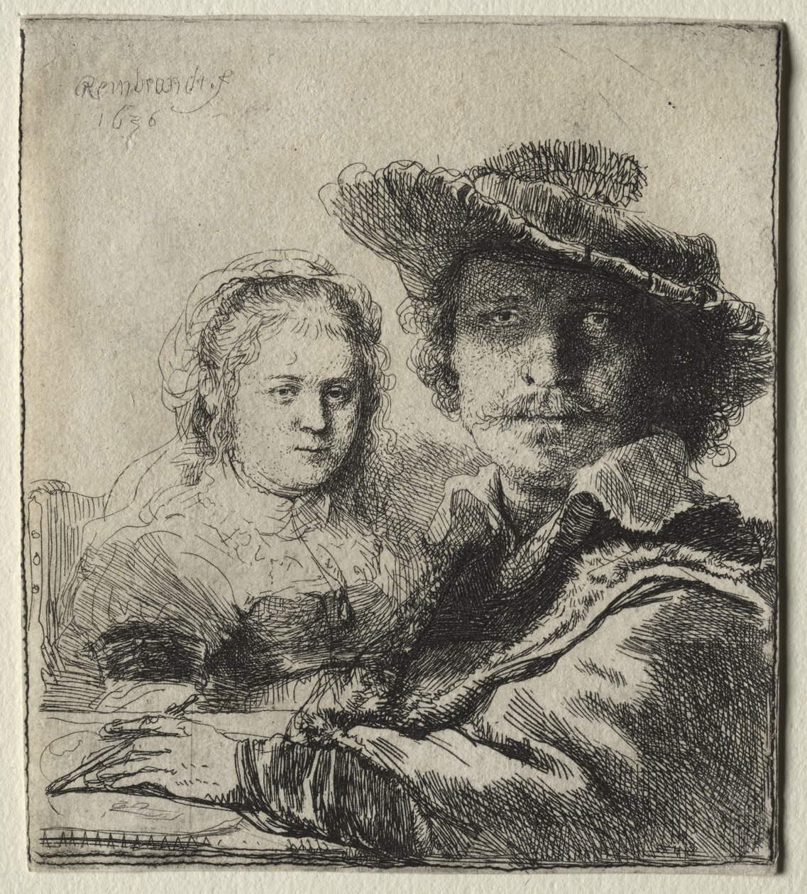 Rembrandt i jego żona Saskia autorstwa Rembrandt van Rijn