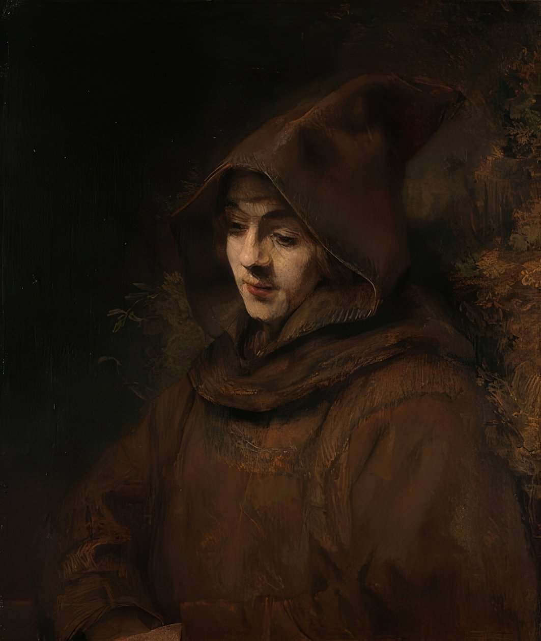 Syn Rembrandta Tytus w habicie franciszkańskim. 1660 autorstwa Rembrandt van Rijn