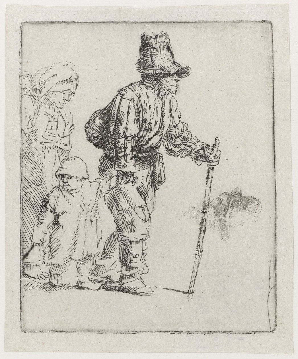 Wędrowna rodzina rolnicza autorstwa Rembrandt van Rijn