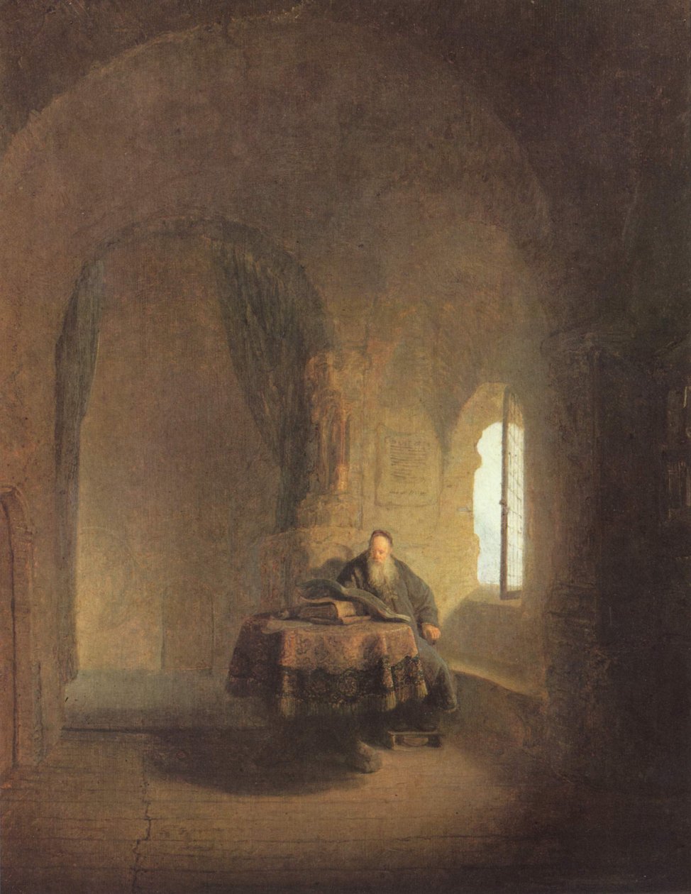 Święty Anastazjusz, ok. 1660 r. autorstwa Rembrandt van Rijn
