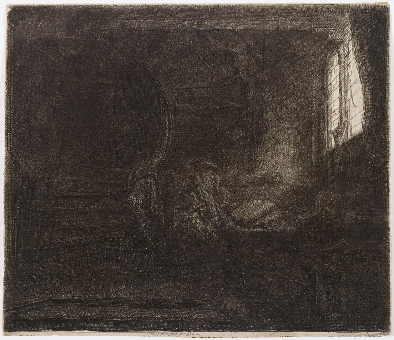 Święty Hieronim w ciemnej komnacie autorstwa Rembrandt van Rijn