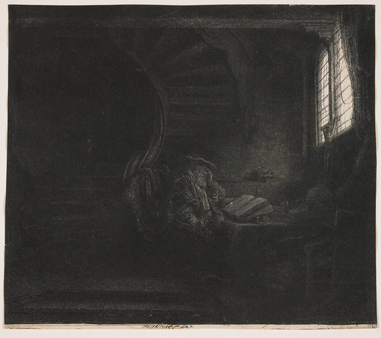 Święty Hieronim w ciemnej komnacie autorstwa Rembrandt van Rijn