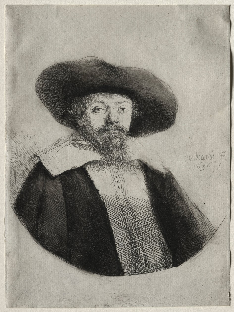 Samuel Manasses Ben Israel, 1636. autorstwa Rembrandt van Rijn