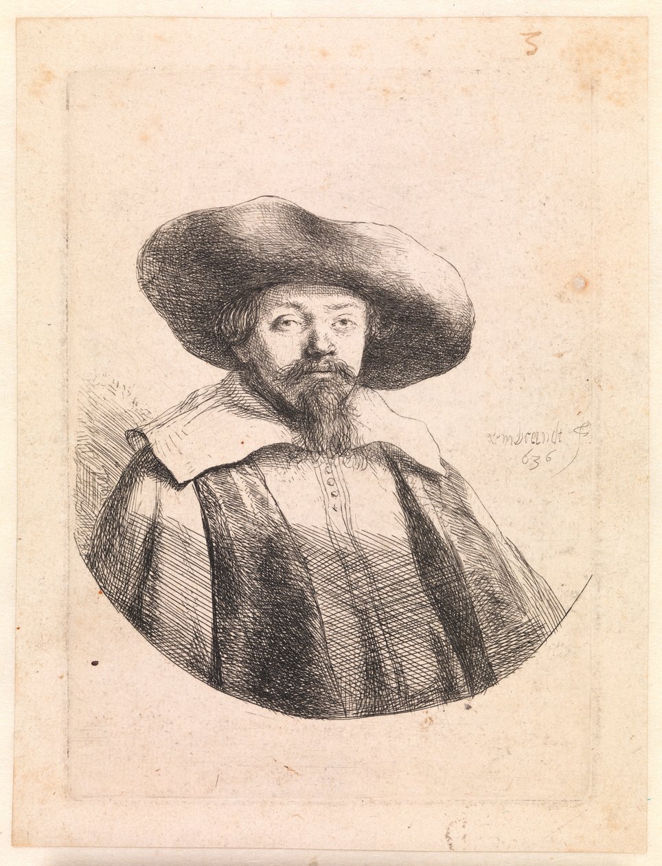 Samuel Manasseh Ben Israel, autor żydowski autorstwa Rembrandt van Rijn