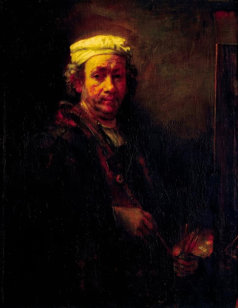 Autoportret przed sztalugą autorstwa Rembrandt van Rijn