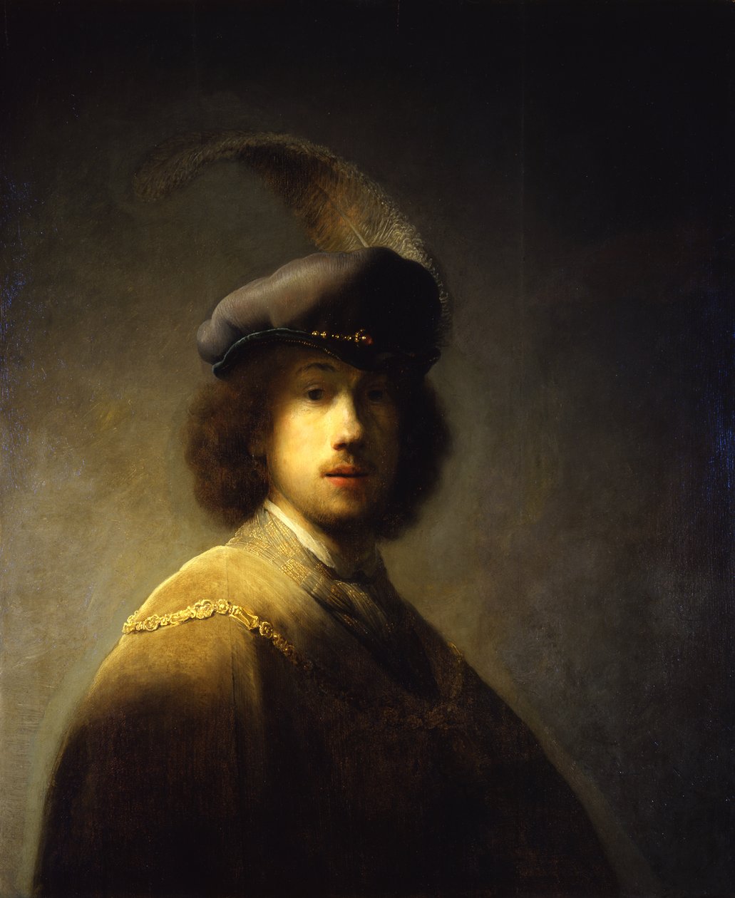 Autoportret, 23 lata, 1629 autorstwa Rembrandt van Rijn
