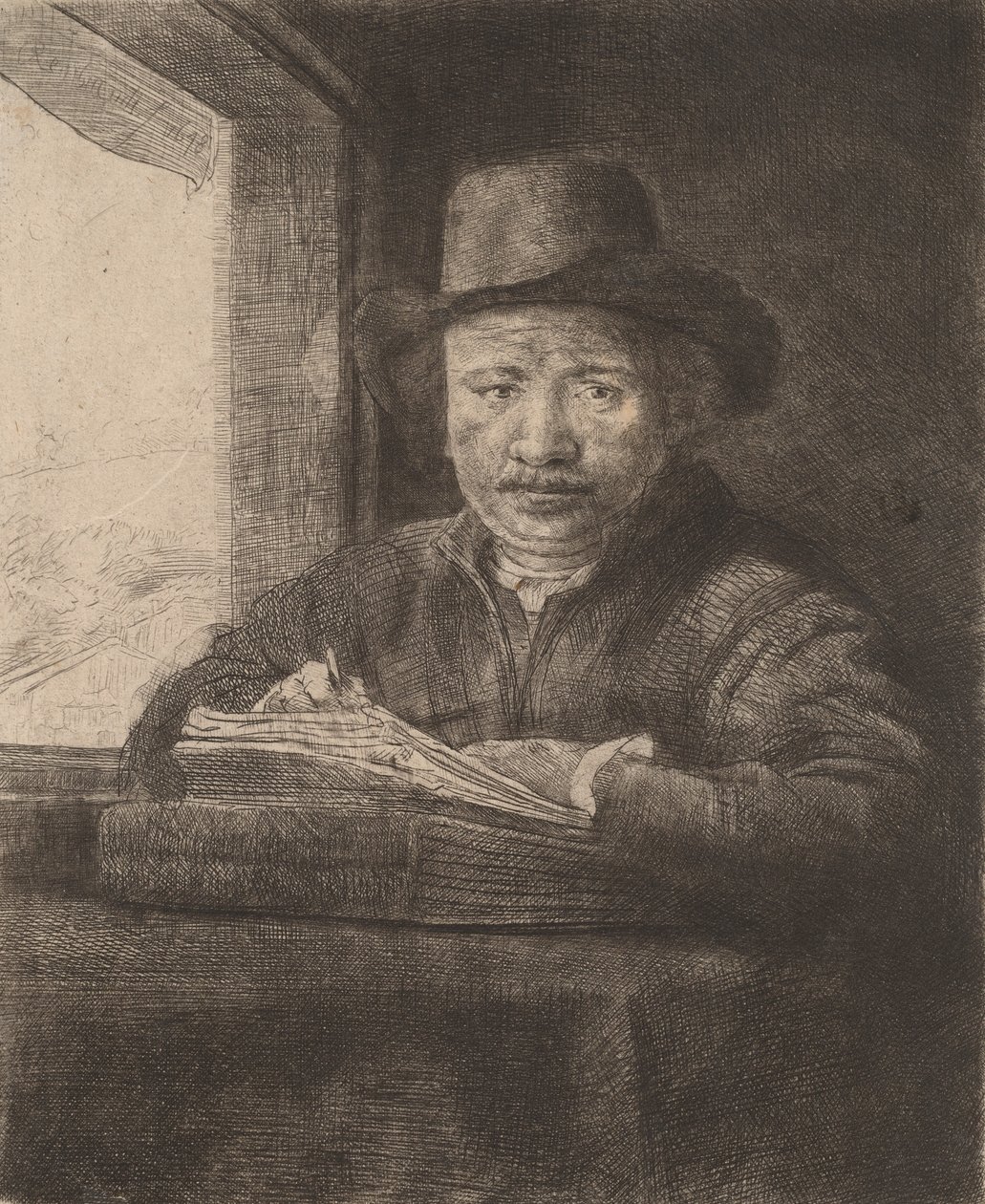 Autoportret przy oknie, 1648. autorstwa Rembrandt van Rijn