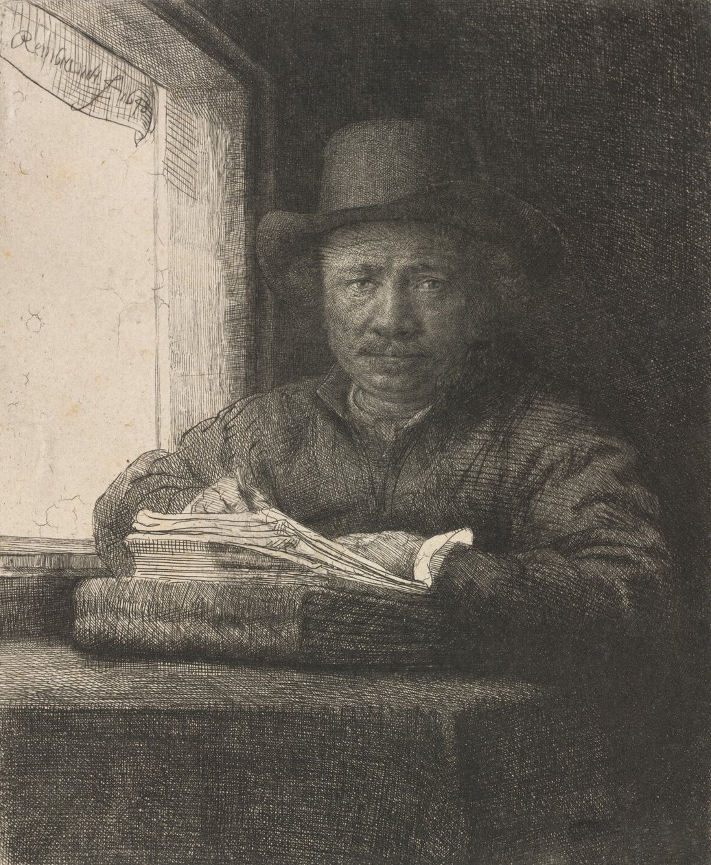 Autoportret przy oknie, 1648. autorstwa Rembrandt van Rijn