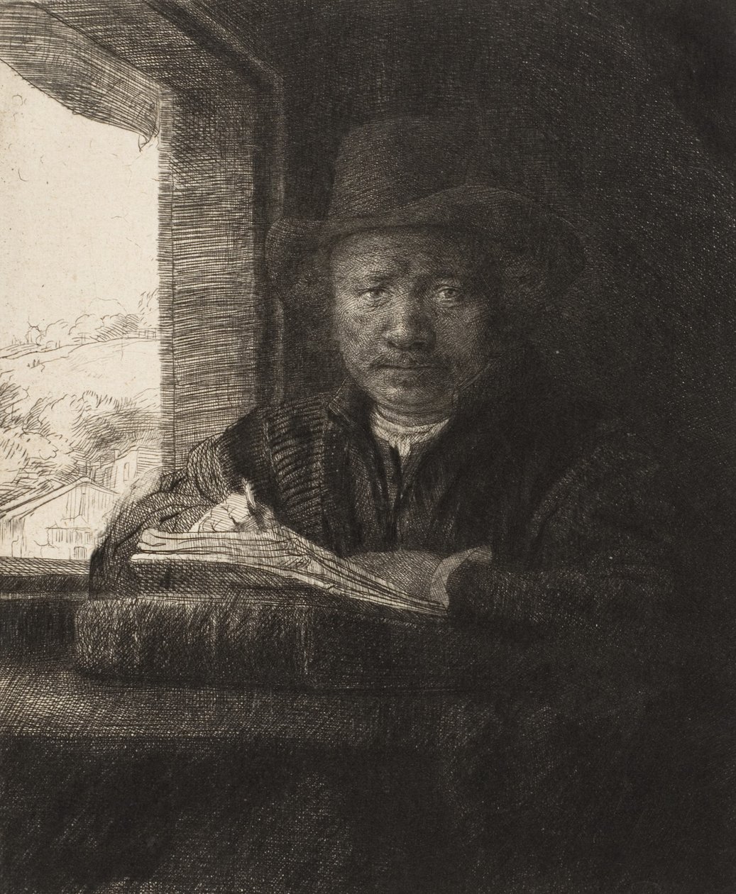 Autoportret przy oknie, 1648., 1648. autorstwa Rembrandt van Rijn