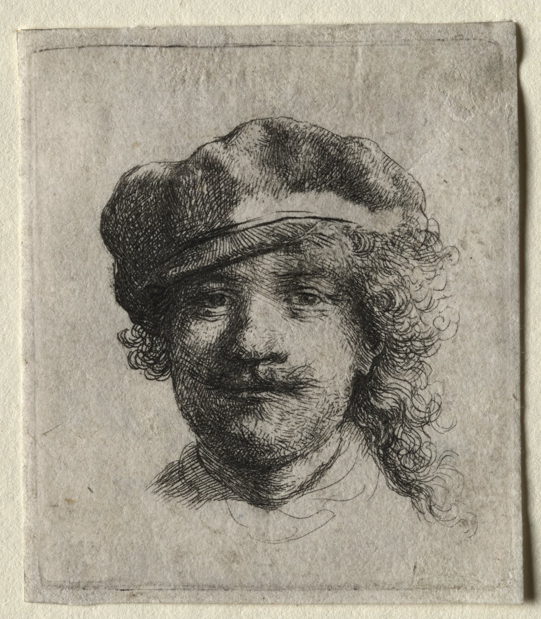 Autoportret w miękkiej czapce: cała twarz, tylko głowa autorstwa Rembrandt van Rijn