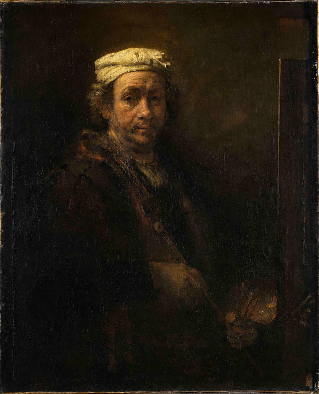 Autoportret na sztalugach Portret artysty na sztalugach, 1660. autorstwa Rembrandt van Rijn