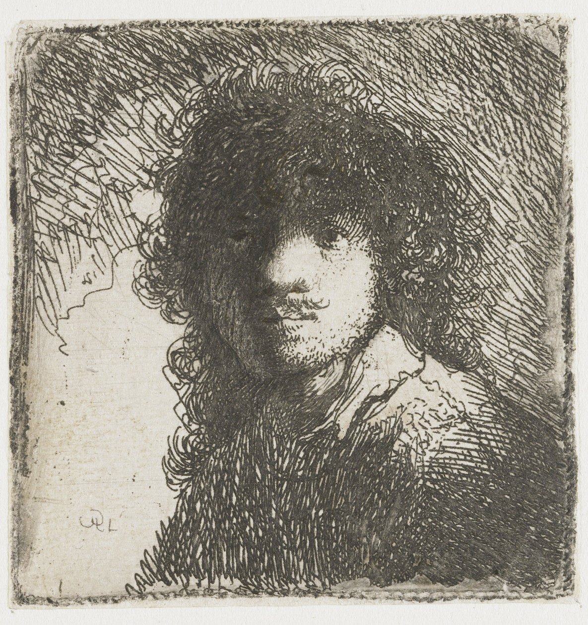 Autoportret, ok. 1627 r. autorstwa Rembrandt van Rijn