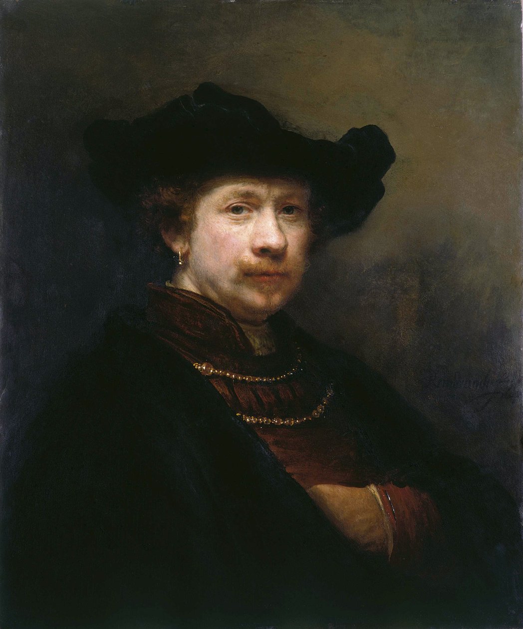 Autoportret w kaszkiecie, 1642. autorstwa Rembrandt van Rijn