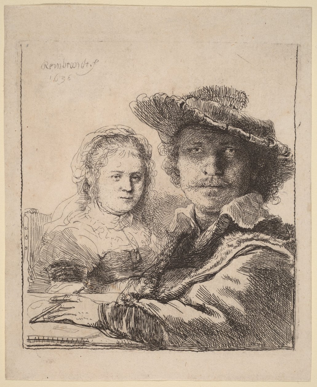 Autoportret z Saskią autorstwa Rembrandt van Rijn