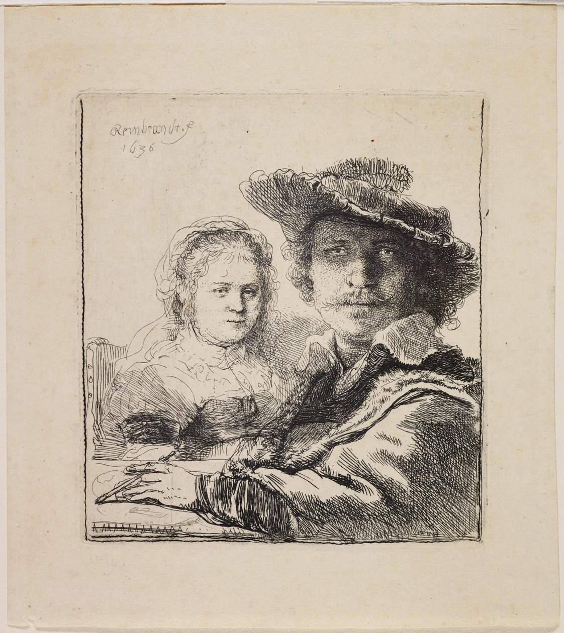 Autoportret z Saskią autorstwa Rembrandt van Rijn