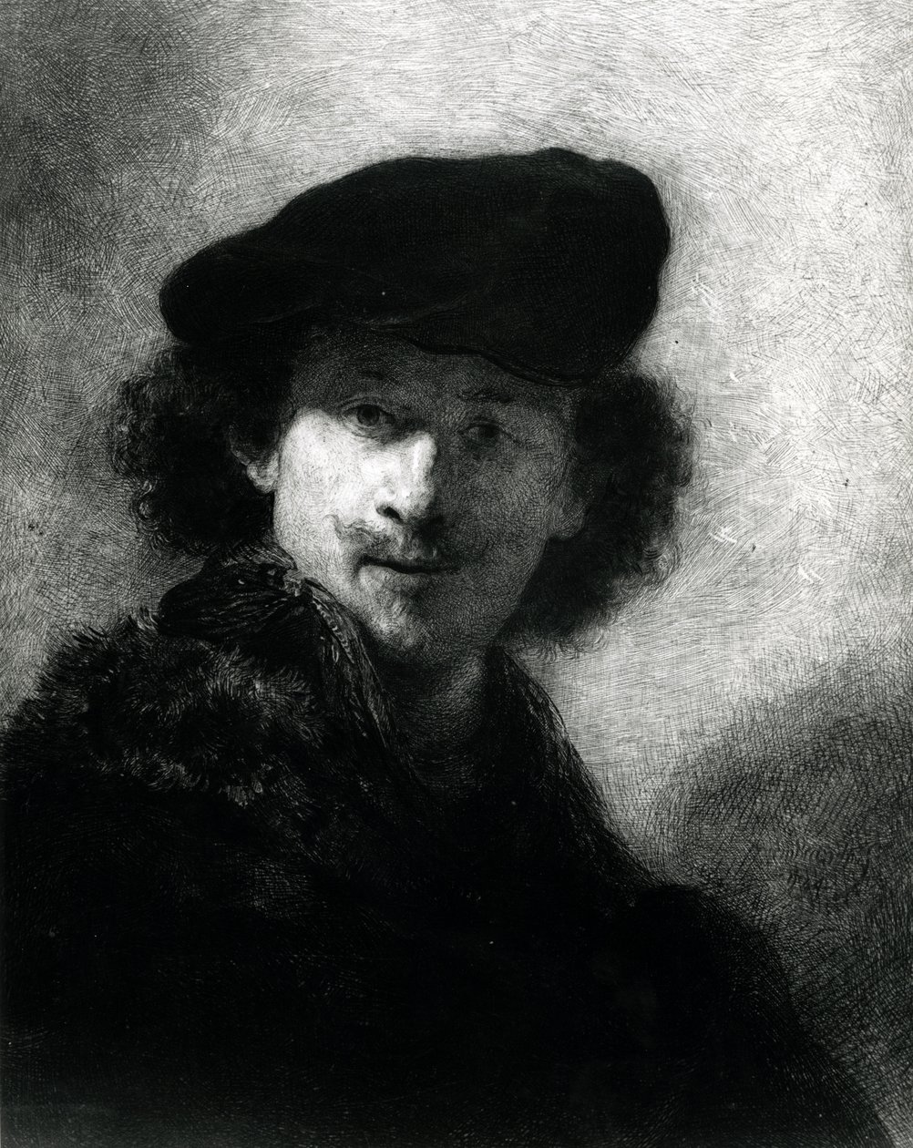 Autoportret z aksamitnym beretem autorstwa Rembrandt van Rijn