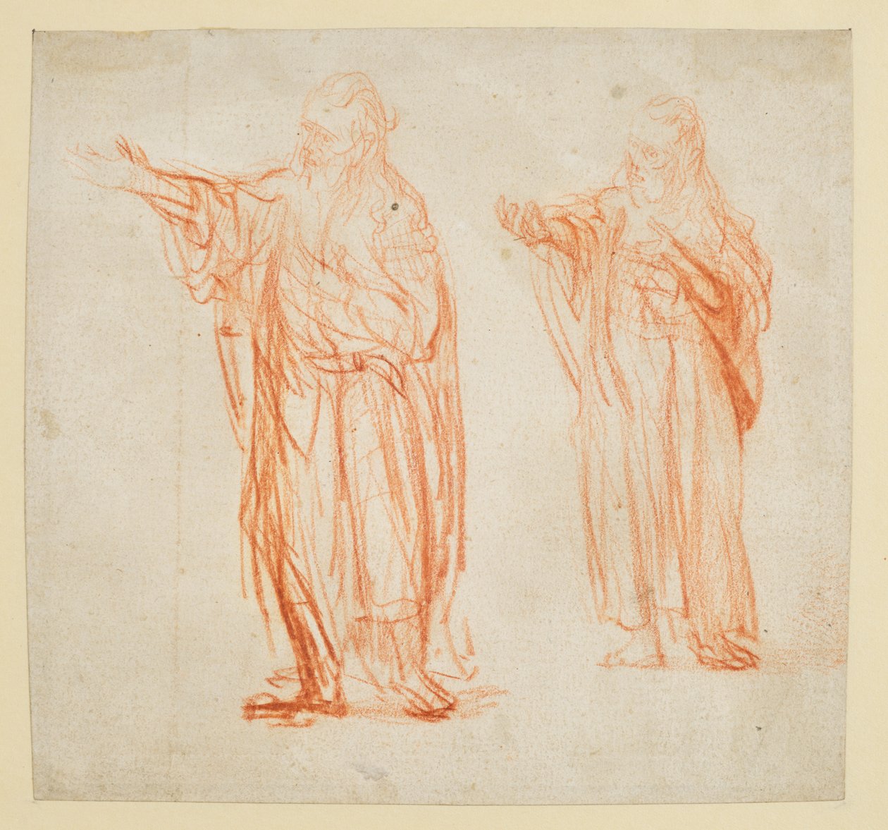 Arkusz z dwoma etiudami do „Św. Jana Chrzciciela” autorstwa Rembrandt van Rijn