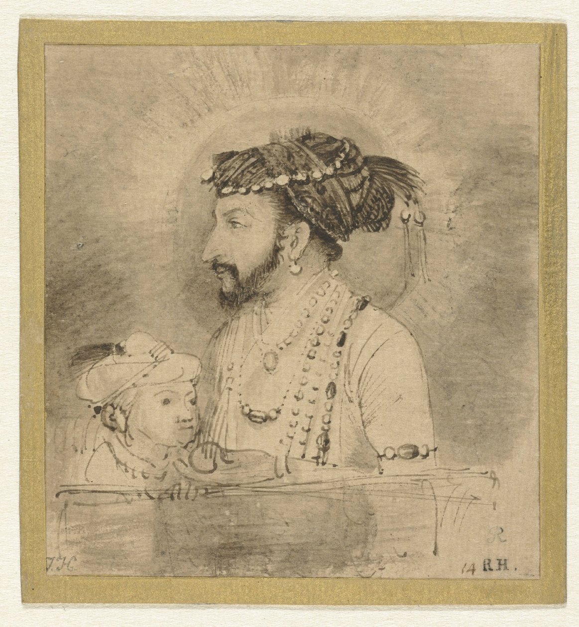 Szah Dżahan i jego syn autorstwa Rembrandt van Rijn