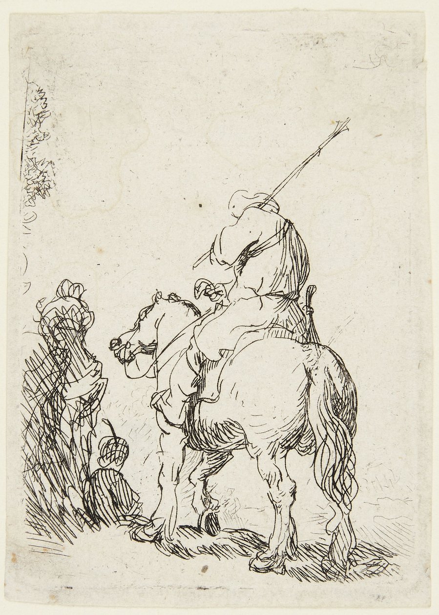 Żołnierz na koniu autorstwa Rembrandt van Rijn