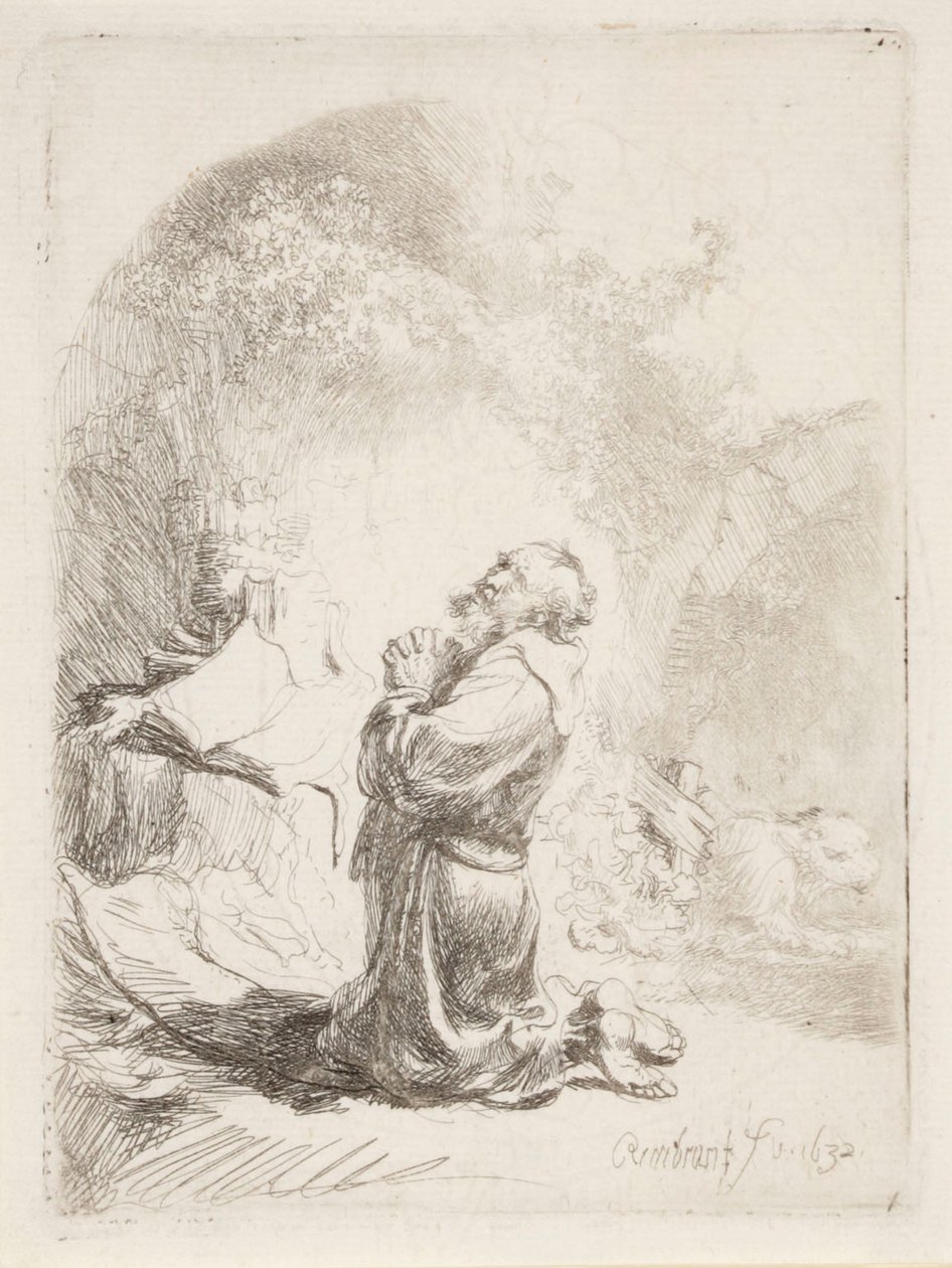 Święty Hieronim w modlitwie autorstwa Rembrandt van Rijn