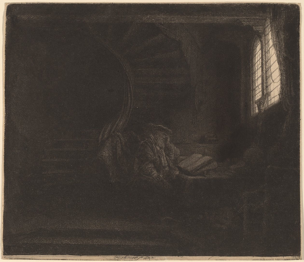Św. Hieronim w Ciemnej Komnacie autorstwa Rembrandt van Rijn