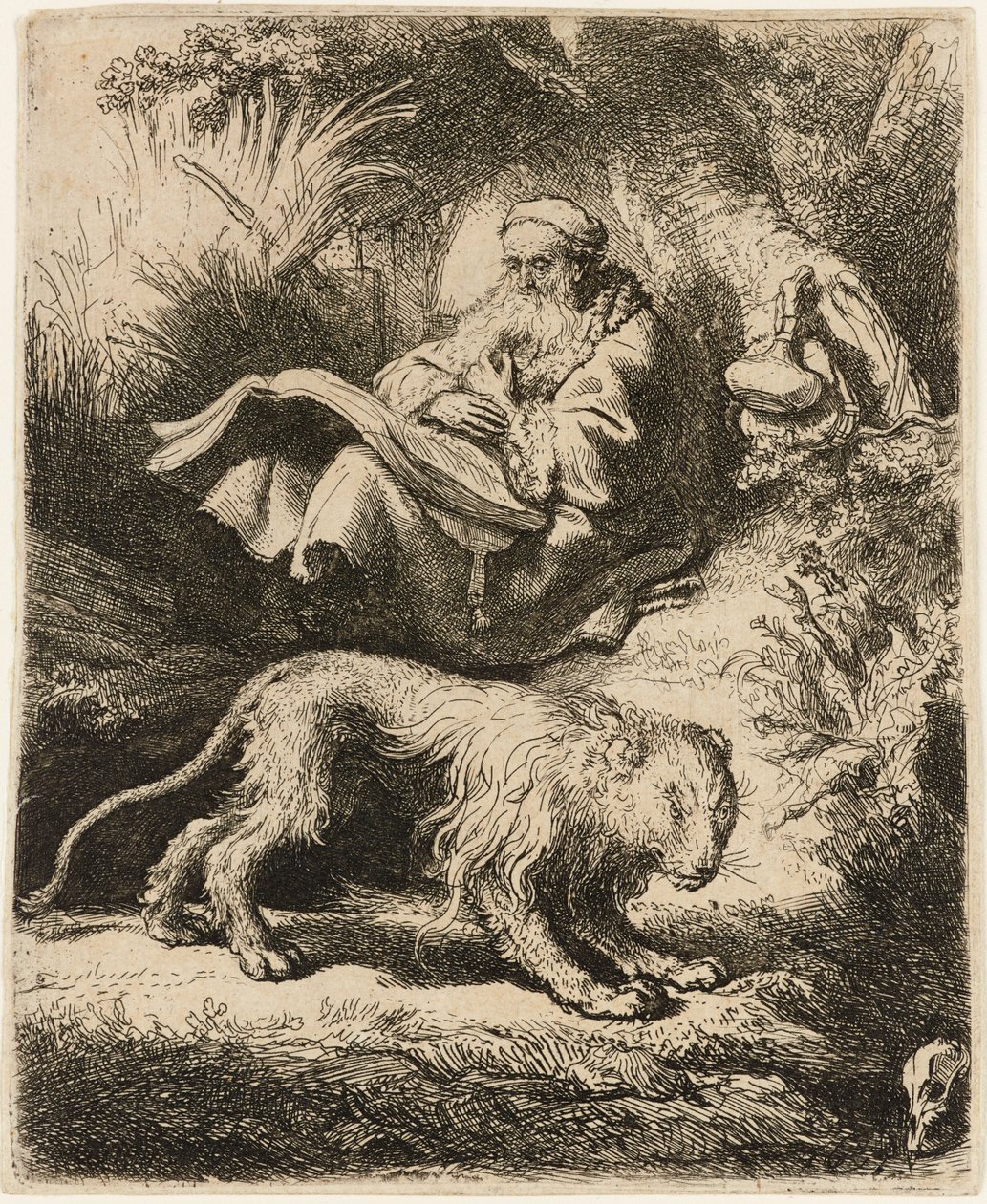 Czytanie św. Hieronima, 1634. autorstwa Rembrandt van Rijn