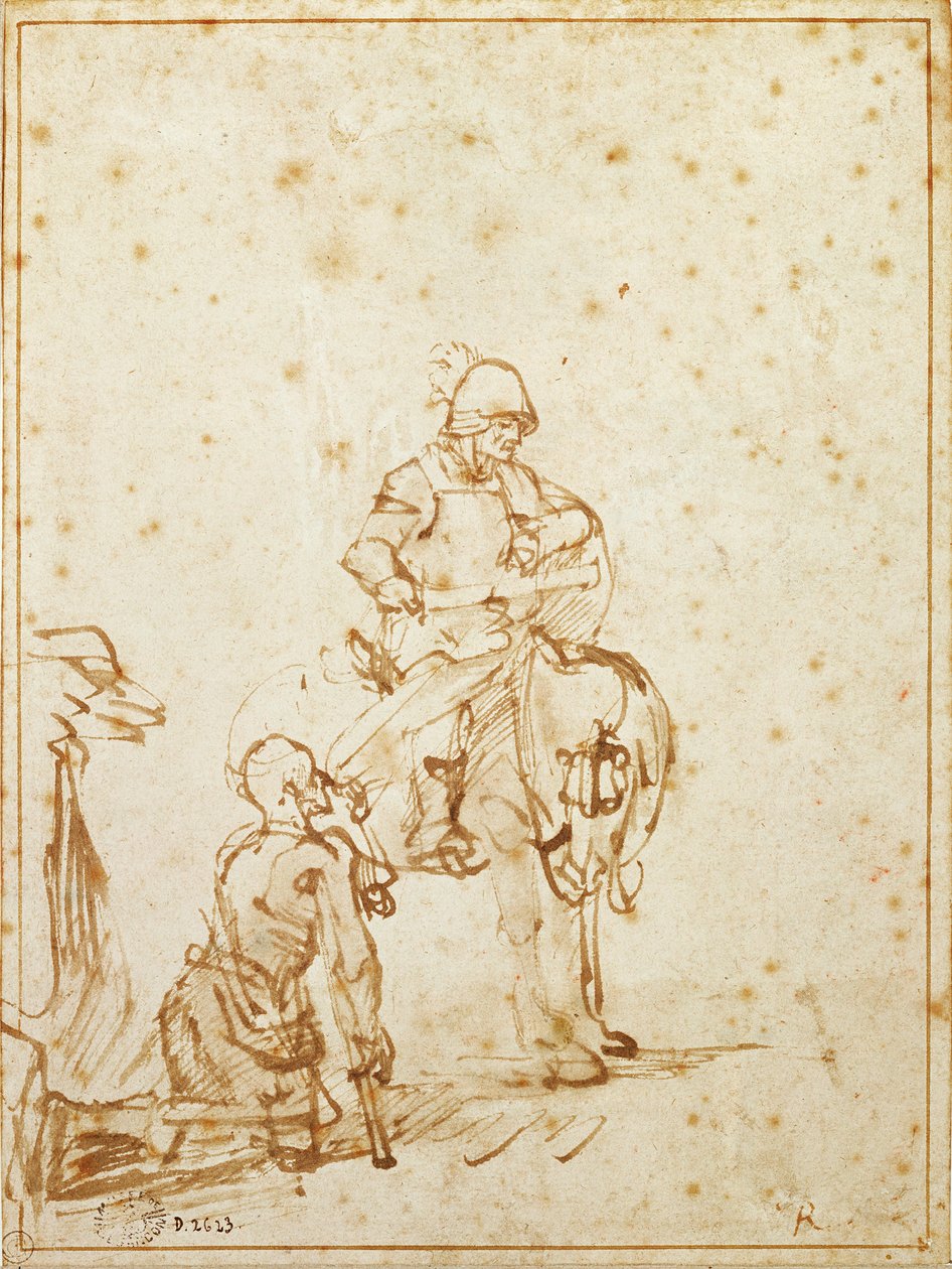 Święty Marcin i żebrak autorstwa Rembrandt van Rijn