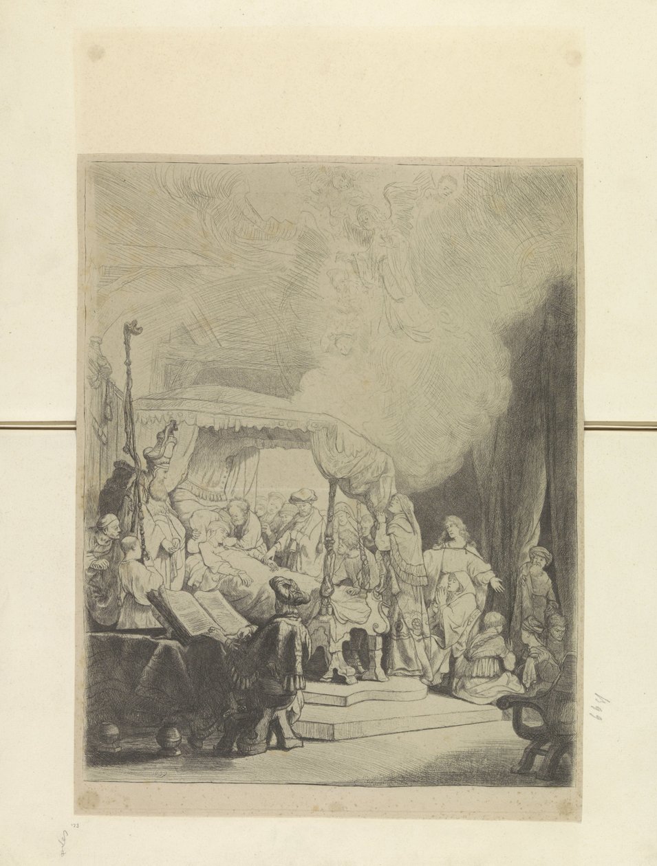 Sterfbed van Maria Kolekcja osiemdziesięciu pięciu oryginalnych grafik (tytuł serii) autorstwa Rembrandt van Rijn