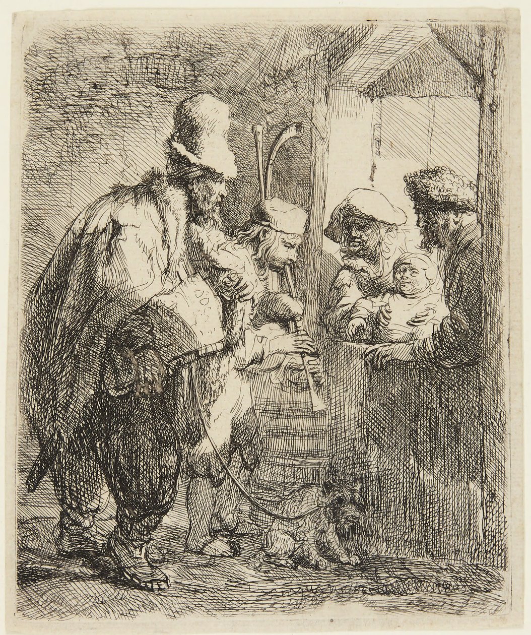 Wędrowni muzycy autorstwa Rembrandt van Rijn