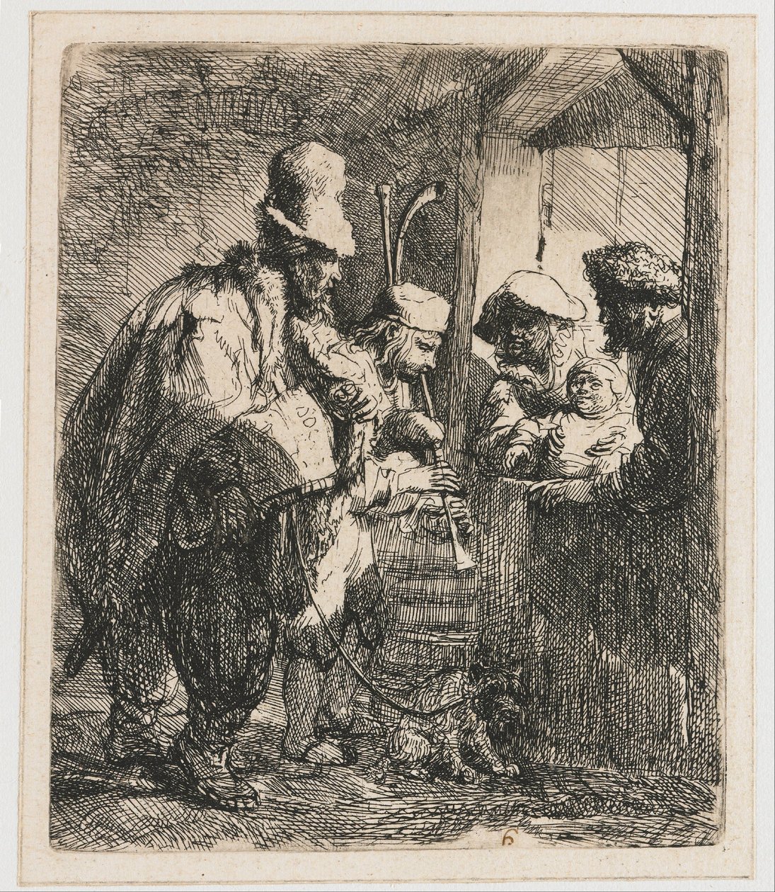 Wędrowni muzycy autorstwa Rembrandt van Rijn