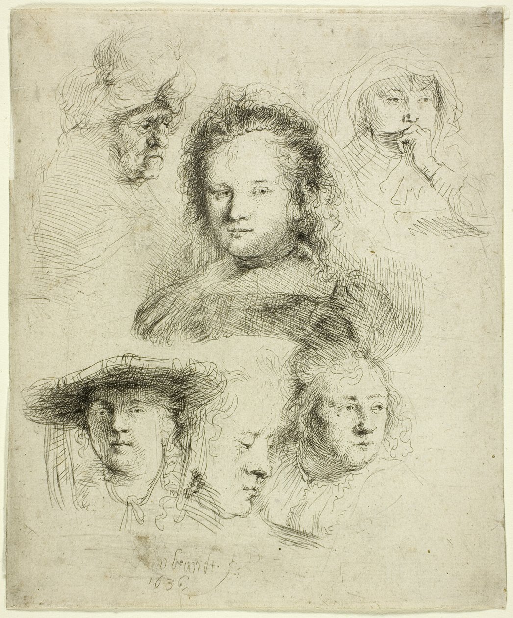 Studia naczelnika Saskii i in. autorstwa Rembrandt van Rijn