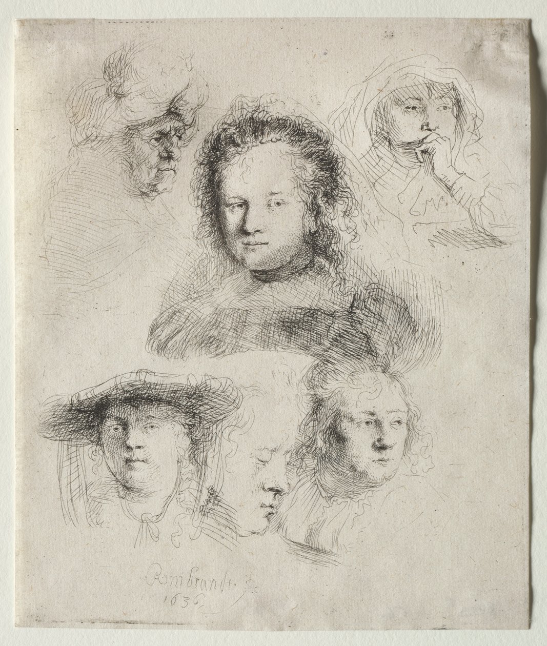 Studia naczelnika Saskii i in. autorstwa Rembrandt van Rijn