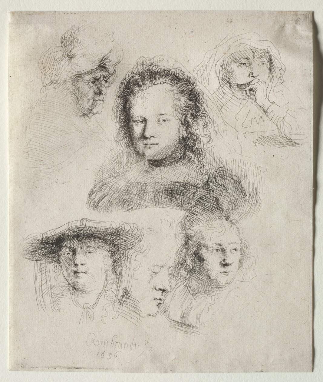 Studia naczelnika Saskii i in., 1636. autorstwa Rembrandt van Rijn