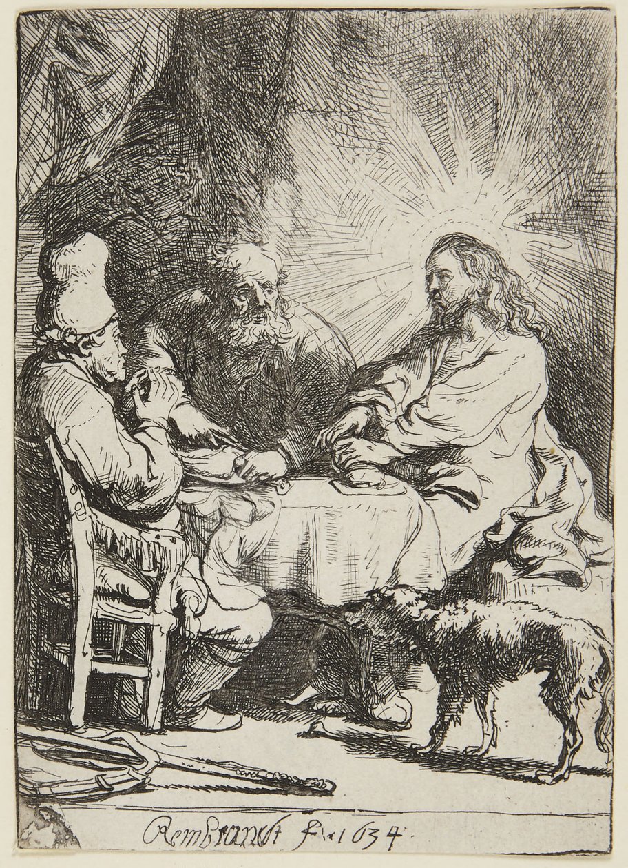 Kolacja w Emmaus (mała porcja) autorstwa Rembrandt van Rijn