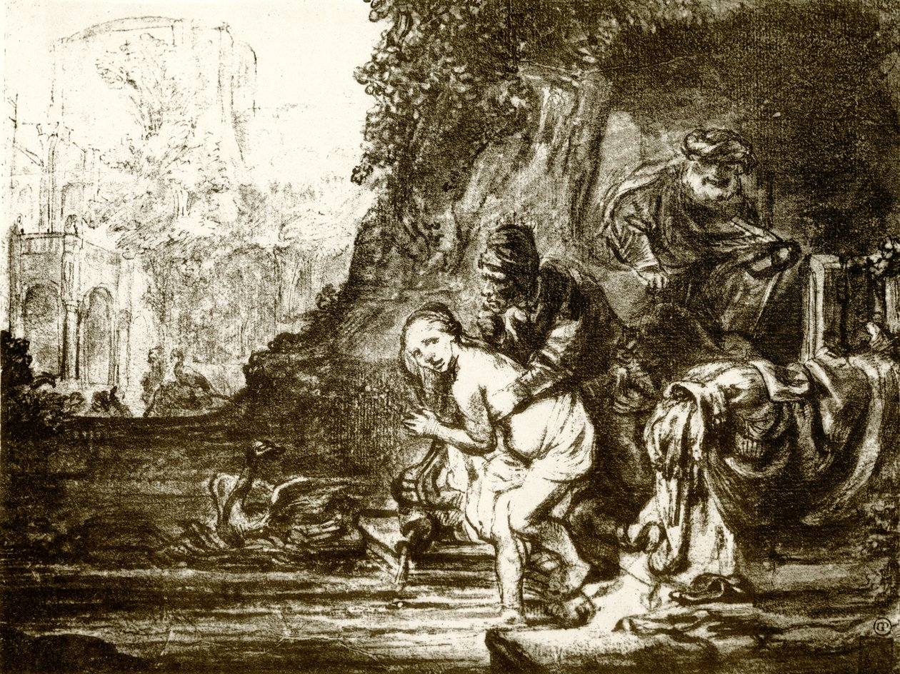 Zuzanna i Starsi autorstwa Rembrandt van Rijn