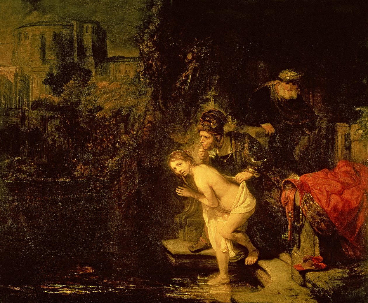 Susanna and the Elders, 1647 (olej na mahoniowym panelu) autorstwa Rembrandt van Rijn