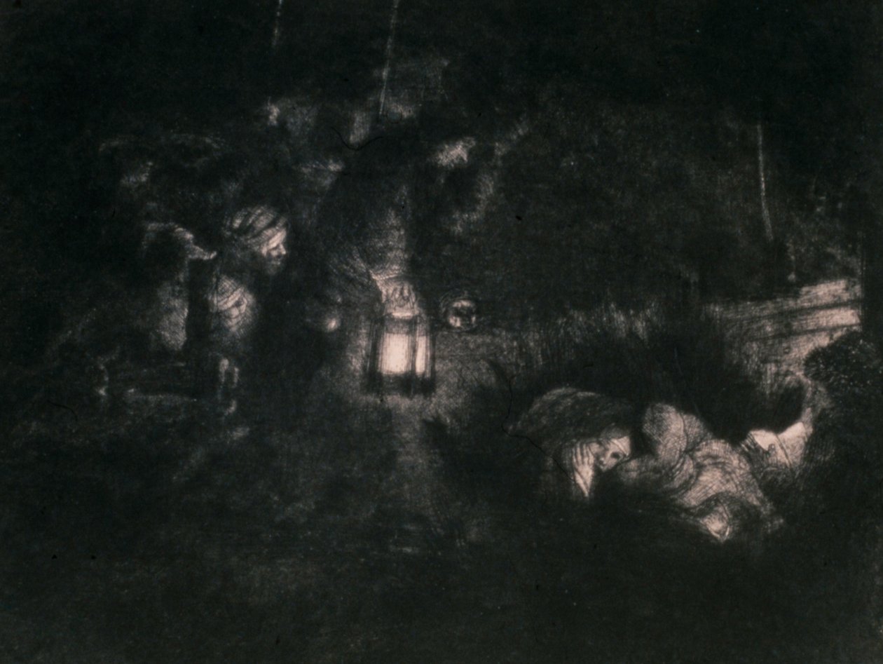 Adoracja pasterzy autorstwa Rembrandt van Rijn