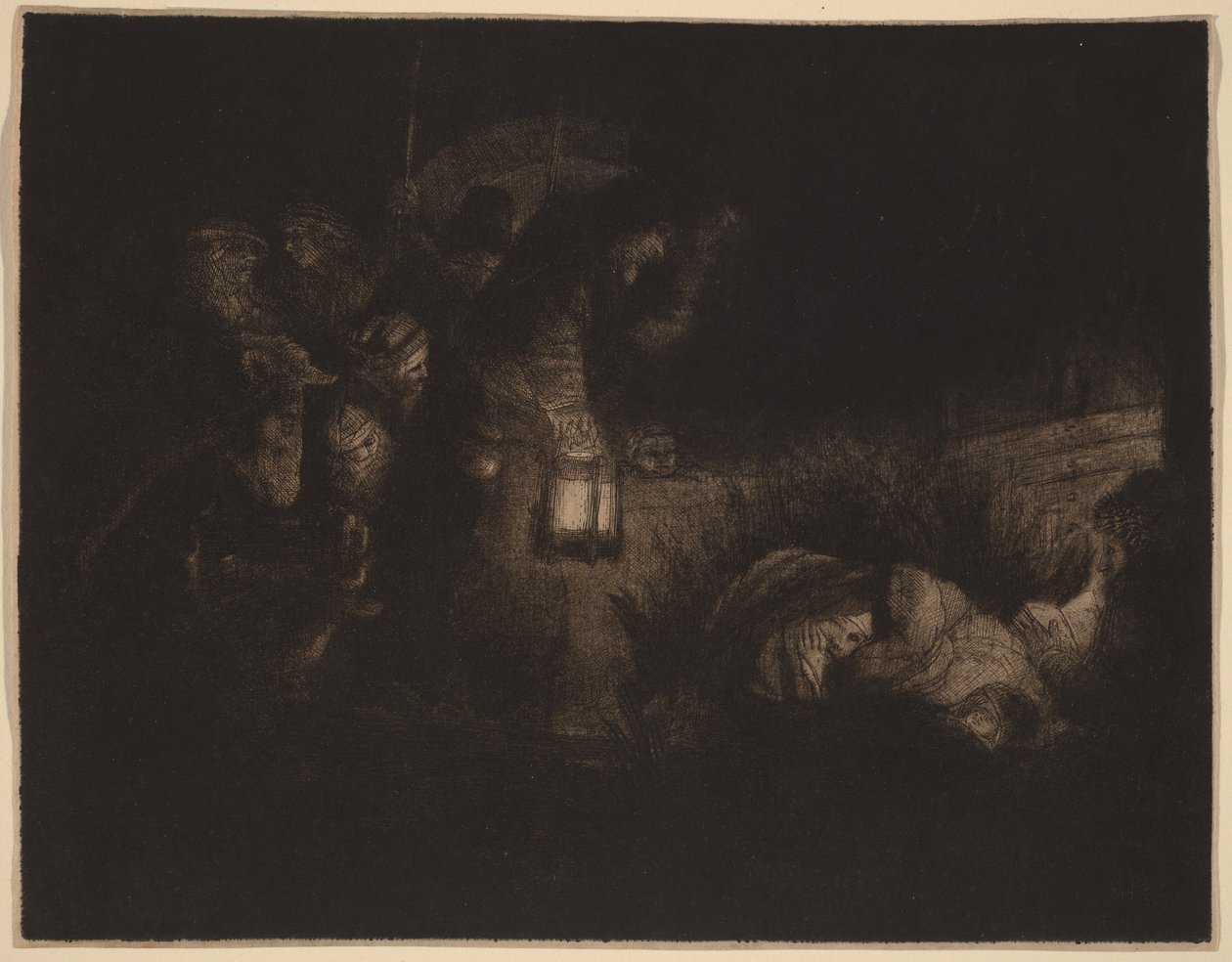 „Pokłon pasterzy”: obraz przedstawiający scenę nocną autorstwa Rembrandt van Rijn