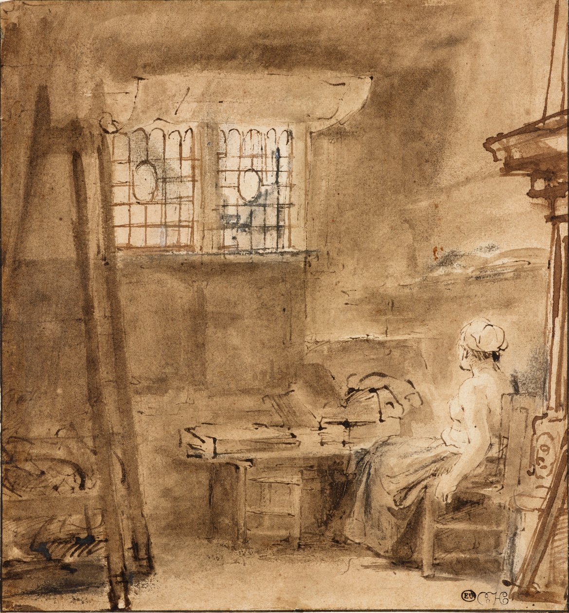 Pracownia Artysty, 1659 autorstwa Rembrandt van Rijn
