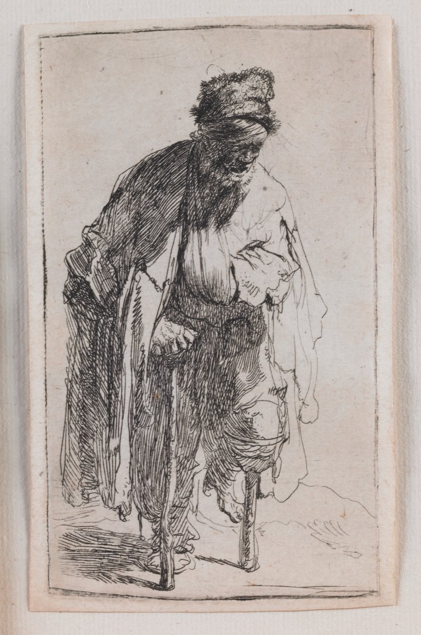 Żebrak z drewnianą nogą autorstwa Rembrandt van Rijn
