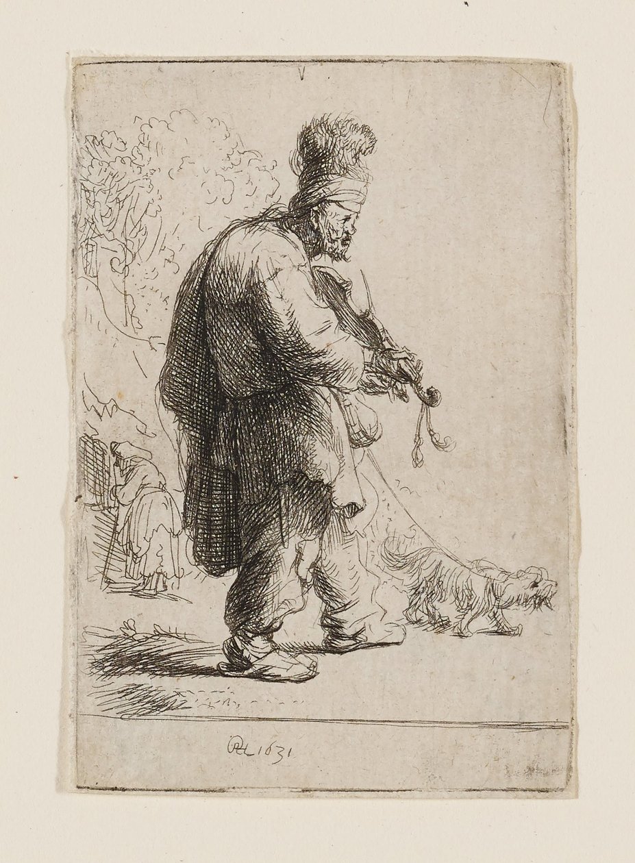 Ślepy skrzypek autorstwa Rembrandt van Rijn