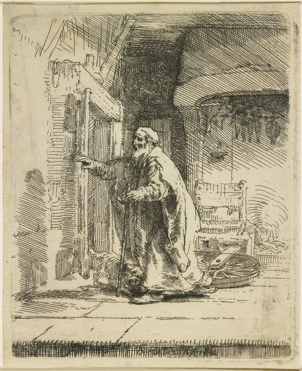 Ślepota Tobita, 1651 autorstwa Rembrandt van Rijn