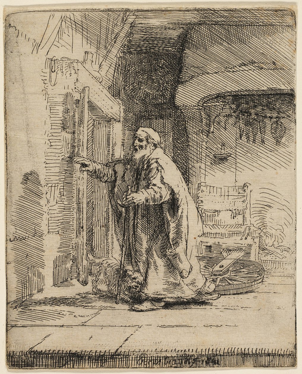 Ślepota Tobita: większa płyta autorstwa Rembrandt van Rijn