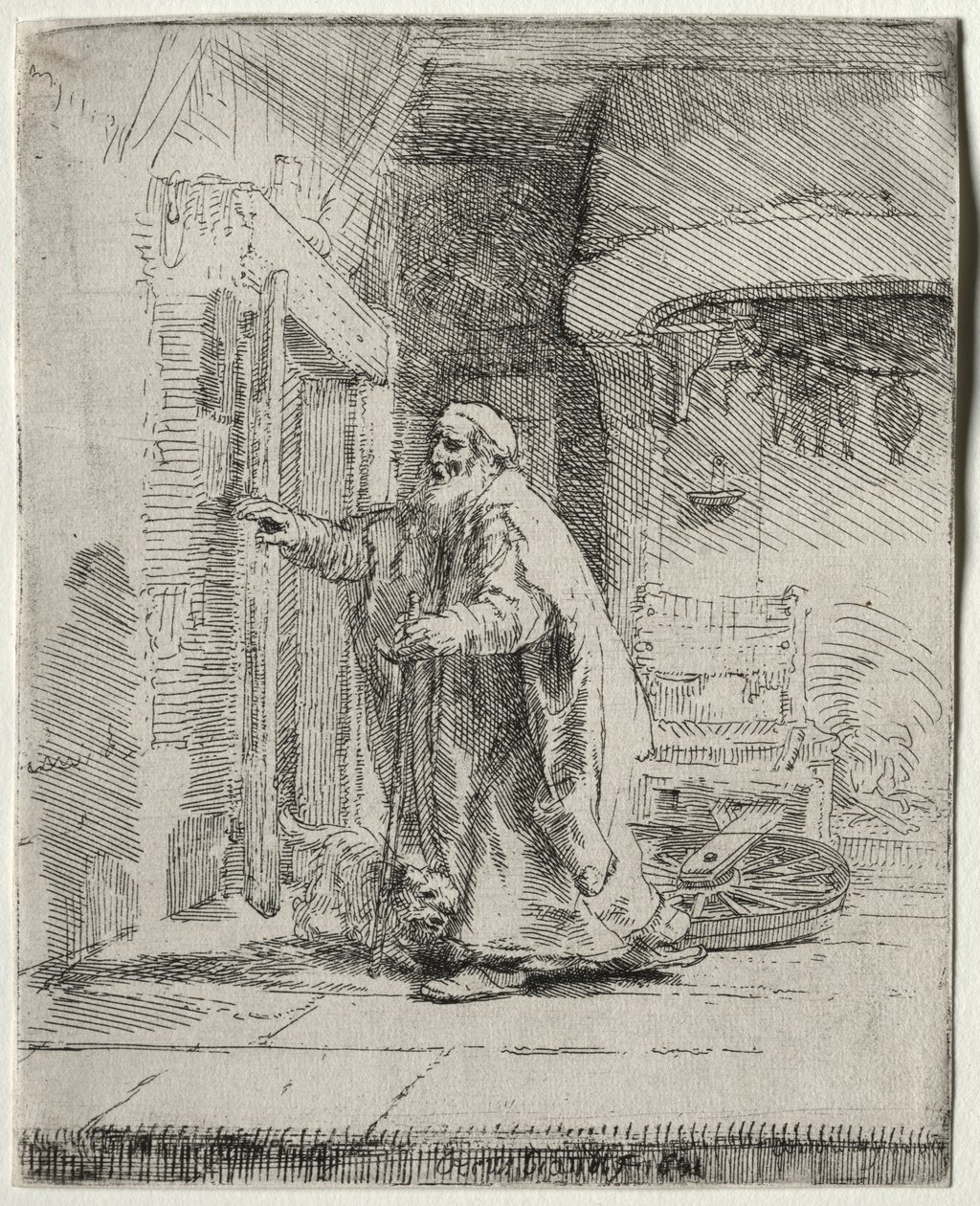 Ślepota Tobita: większa płyta autorstwa Rembrandt van Rijn