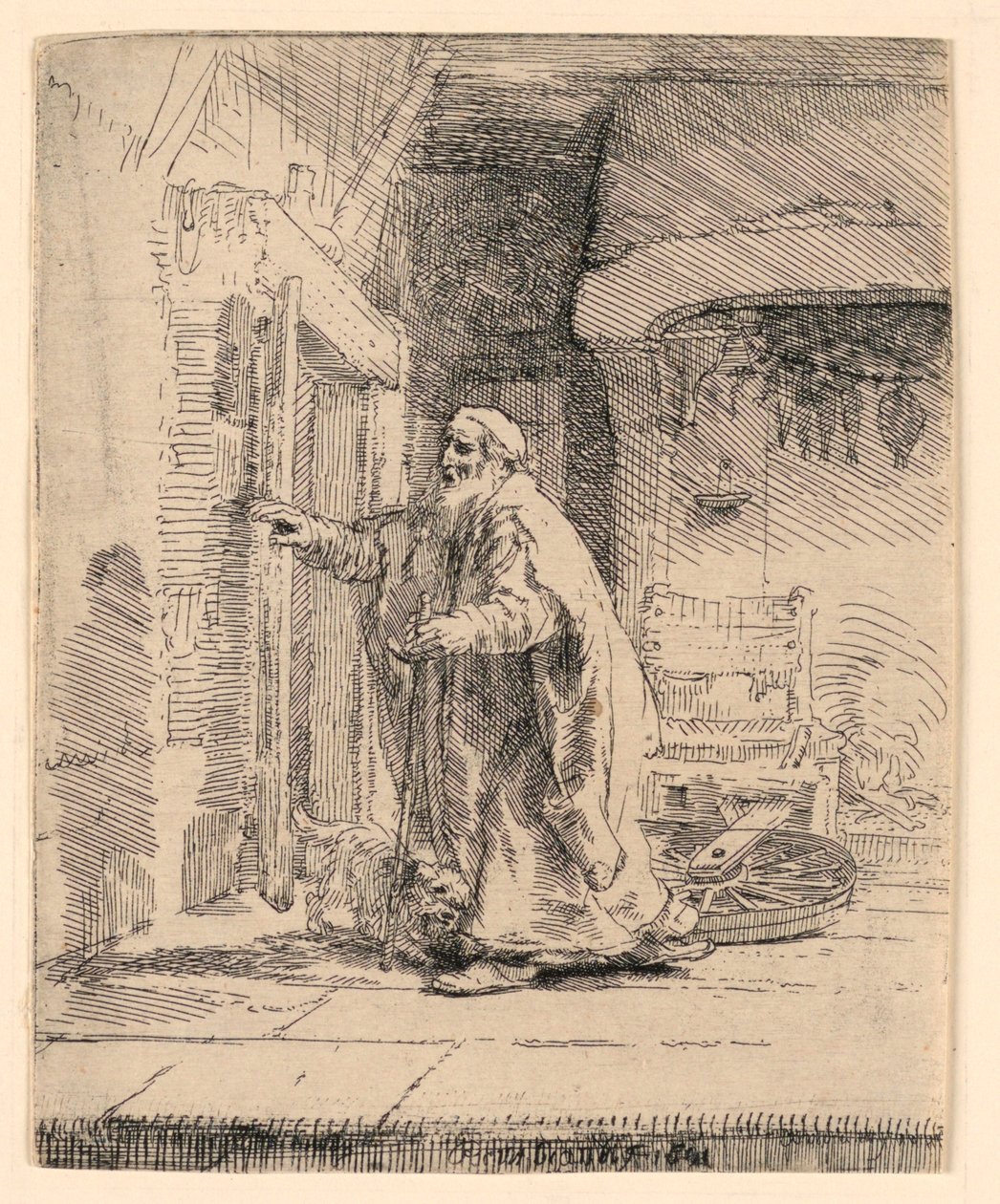 Ślepota Tobita: Większa Płyta autorstwa Rembrandt van Rijn