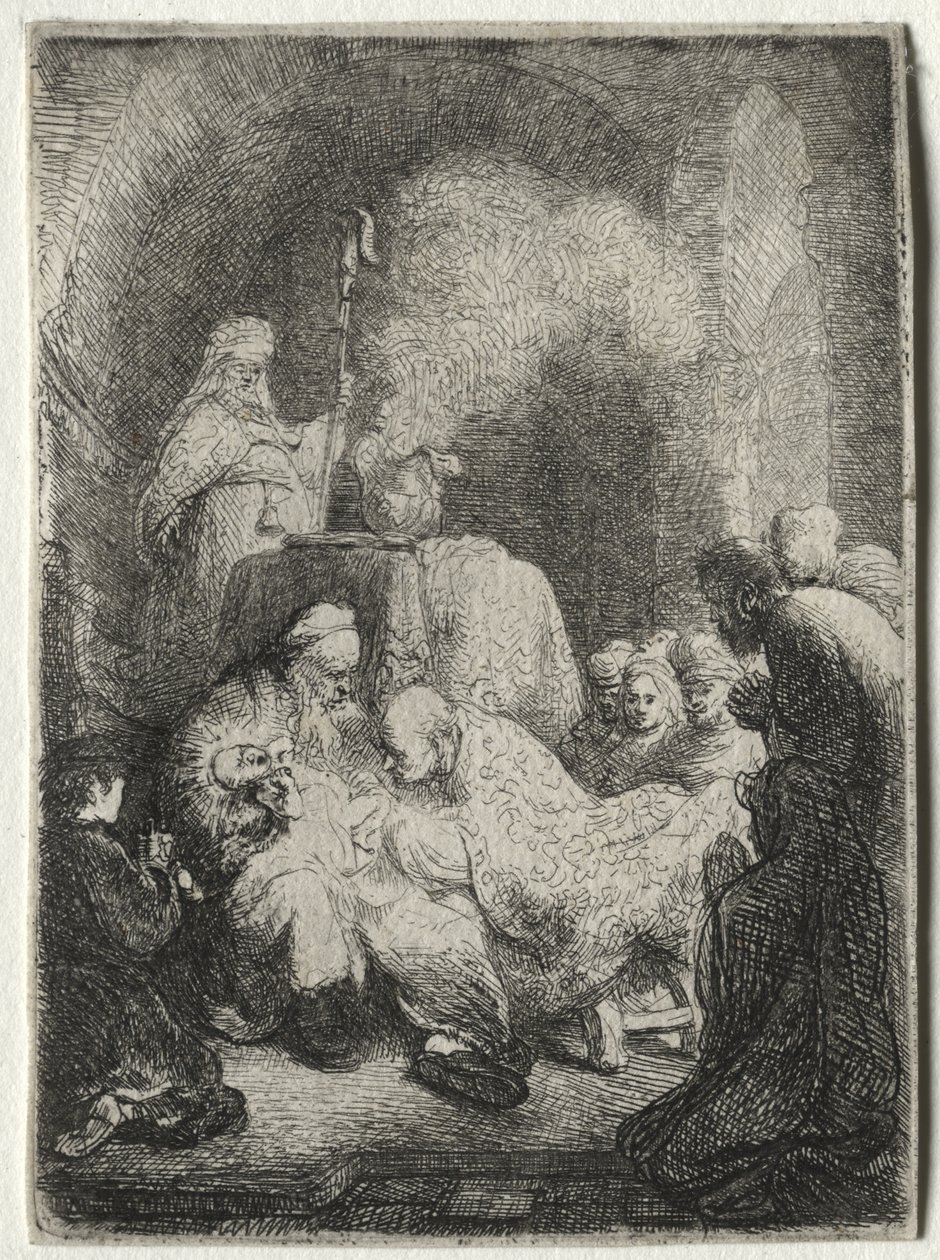 Obrzezanie: mały talerz autorstwa Rembrandt van Rijn