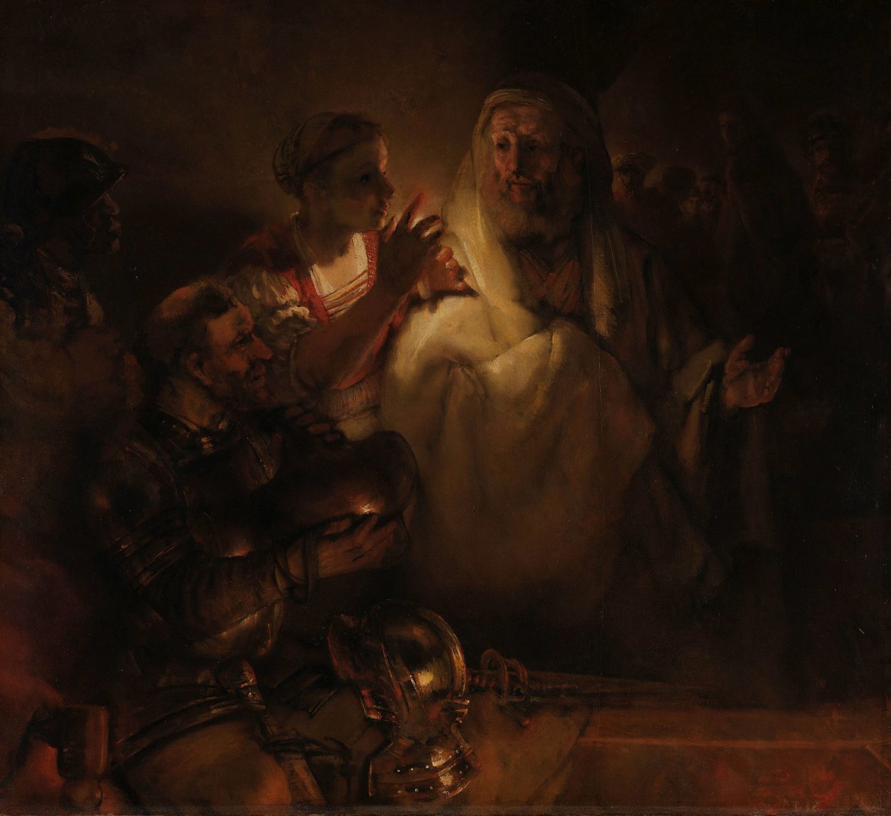 Odmowa św. Piotra autorstwa Rembrandt van Rijn