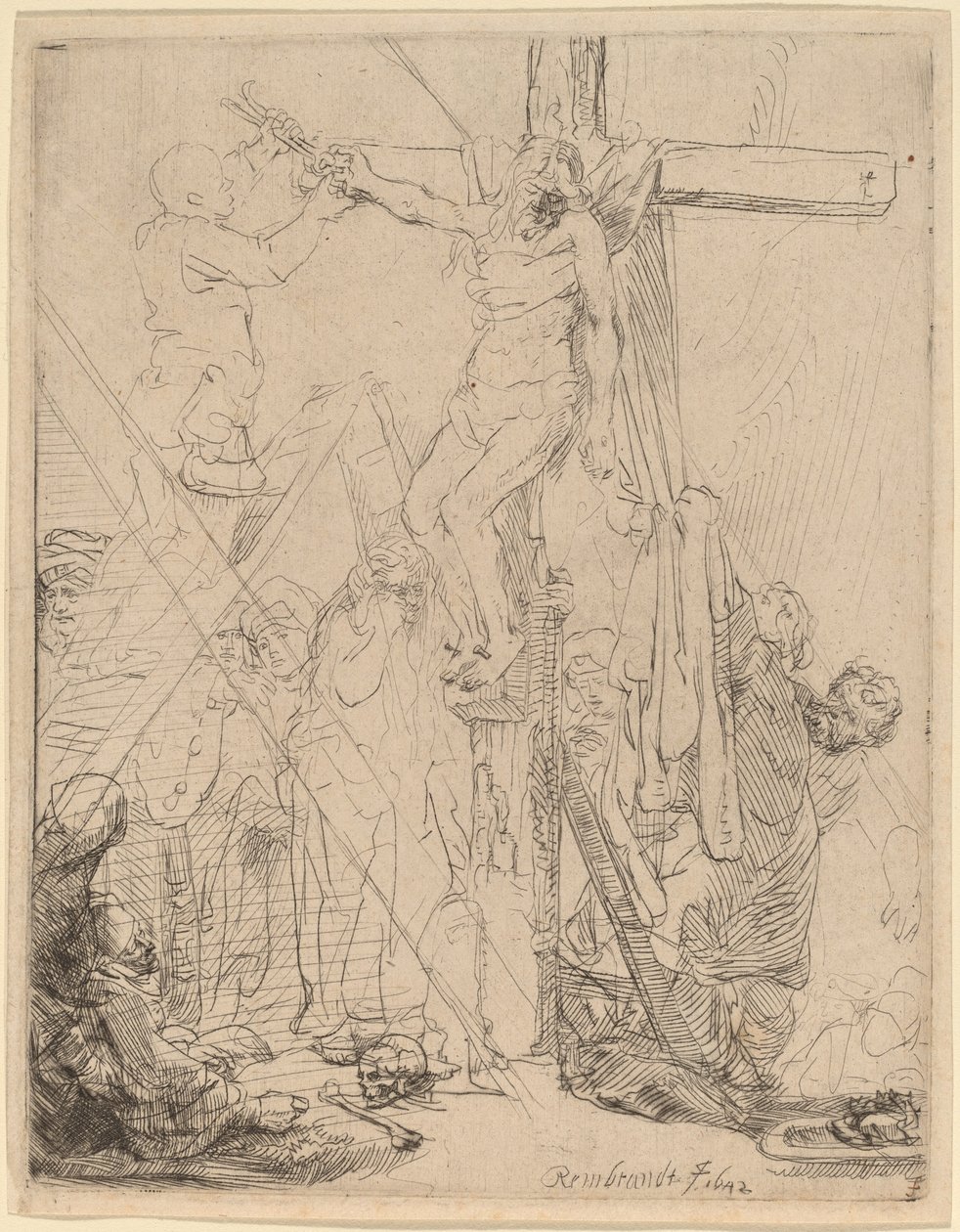 Zdjęcie z krzyża: szkic, 1642. autorstwa Rembrandt van Rijn