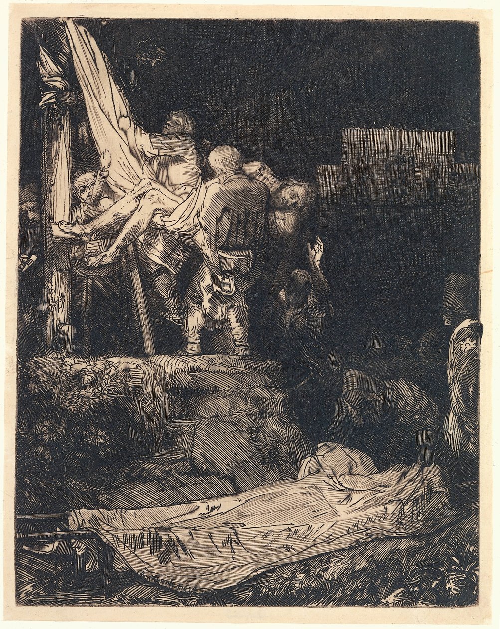 Zejście z krzyża przy pochodni Zejście z krzyża przy świetle pochodni autorstwa Rembrandt van Rijn