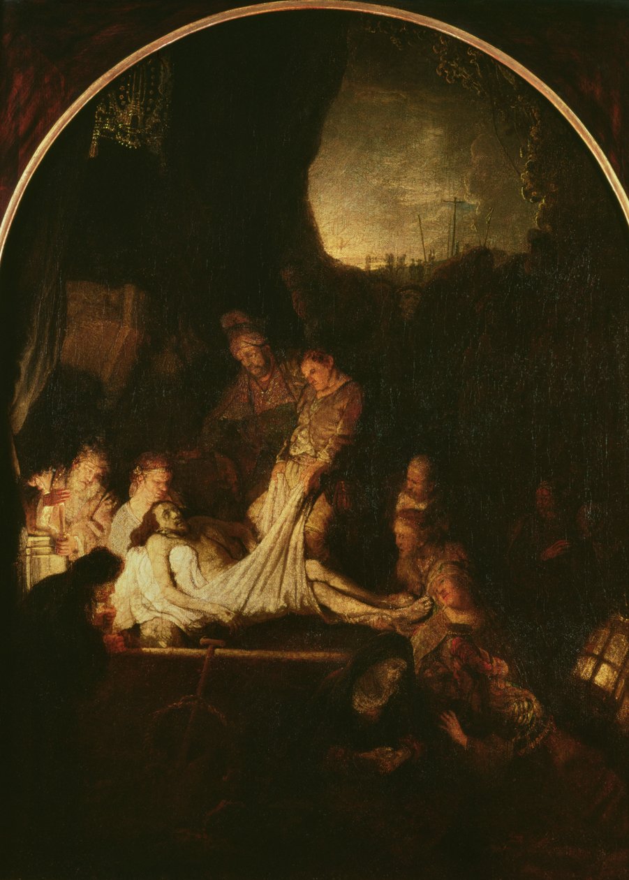 Złożenie do grobu, ok. 1639 autorstwa Rembrandt van Rijn